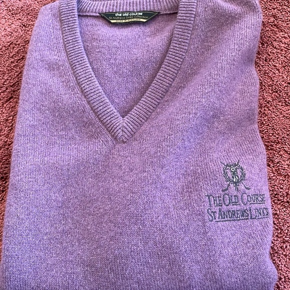 St.Andrews Links Old Course wool vest sweater -L - Picture 1 of 8